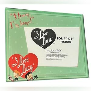 I Love Lucy Honey I’m Home Glass Picture Frame 4x6” Precious Kids NIB